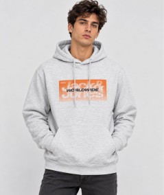 Sudadera para hombre Jack & Jones 12306280 confeccionada en 60% algodón y 40% poliéster, ideal para looks casuales de otoño.