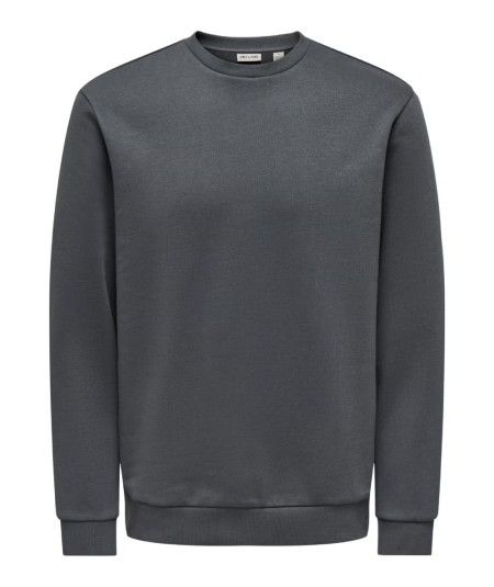 Sudadera para hombre Only & Sons 22018683 con cuello redondo, corte regular e interior cepillado suave, confeccionada en algodó