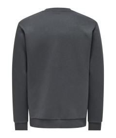 Sudadera para hombre Only & Sons 22018683 con cuello redondo, corte regular e interior cepillado suave, confeccionada en algodó