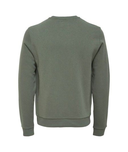 Sudadera para hombre Only & Sons 22018683 con cuello redondo, corte regular e interior cepillado suave, confeccionada en algodó