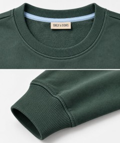 Sudadera para hombre Only & Sons 22036841 confeccionada con algodón orgánico, algodón y poliéster, ideal para looks casuales de
