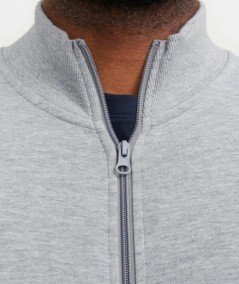 Sudadera con cremallera para hombre Jack & Jones 12253745 con bolsillos, diseño liso y tejido de algodón, poliéster y viscosa p