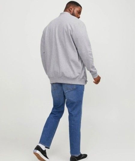 Sudadera con cremallera para hombre Jack & Jones 12253745 con bolsillos, diseño liso y tejido de algodón, poliéster y viscosa p