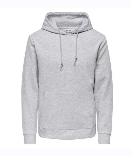 Sudadera con capucha para hombre Only & Sons 22034543 confeccionada en 100% algodón y manga larga, ideal para looks casuales de