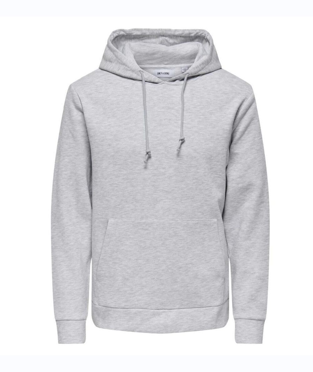 Sudadera con capucha para hombre Only & Sons 22034543 confeccionada en 100% algodón y manga larga, ideal para looks casuales de