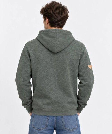 Sudadera con cremallera para hombre Privata PRI1202S confeccionada en 60% algodón y 40% poliéster, con capucha y cordón ajustab
