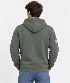 Sudadera con cremallera para hombre Privata PRI1202S confeccionada en 60% algodón y 40% poliéster, con capucha y cordón ajustab