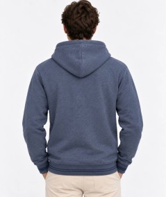 Sudadera con cremallera para hombre Privata PRI1202S confeccionada en 60% algodón y 40% poliéster, con capucha y cordón ajustab