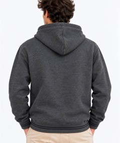 Sudadera con cremallera para hombre Privata PRI1202S confeccionada en 60% algodón y 40% poliéster, con capucha y cordón ajustab