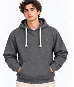 Sudadera con capucha para hombre Privata PRI1201S confeccionada en 60% algodón y 40% poliéster con cordón ajustable para un est