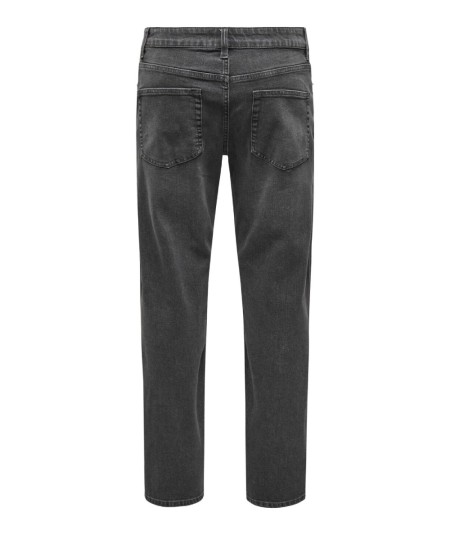 Jeans regular fit para hombre Only & Sons WEFT 22027900 con pernera recta, cintura media y tejido vaquero elástico.