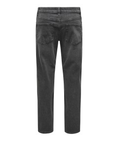 Jeans regular fit para hombre Only & Sons WEFT 22027900 con pernera recta, cintura media y tejido vaquero elástico.