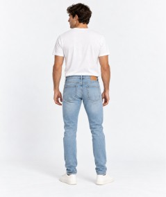 Jeans slim para hombre Only & Sons LOOM 22035671 Washed Black con cintura media y tejido elástico.