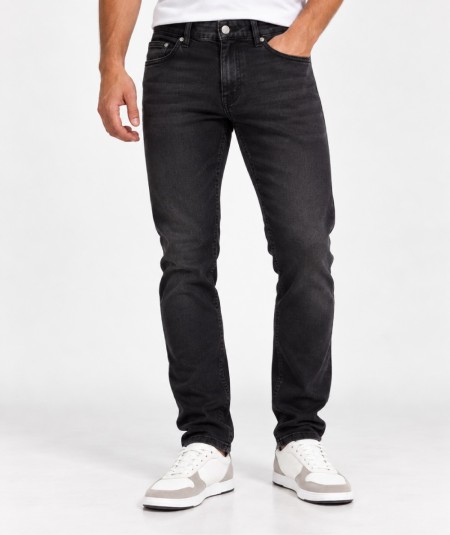Jeans negro slim para hombre Only & Sons LOOM 22035671 Washed Black con cintura media y tejido elástico.