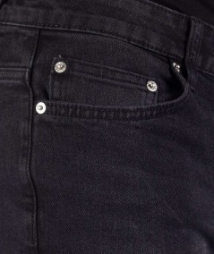 Jeans negro slim para hombre Only & Sons LOOM 22035671 Washed Black con cintura media y tejido elástico.