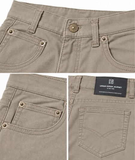 Pantalón de 5 bolsillos para hombre Roy Tiger 3672 con corte regular y tejido de algodón con elastano.