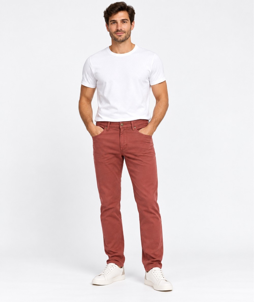 Pantalón de 5 bolsillos para hombre Roy Tiger 3672 con corte regular y tejido de algodón con elastano.