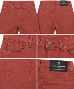 Pantalón de 5 bolsillos para hombre Roy Tiger 3672 con corte regular y tejido de algodón con elastano.