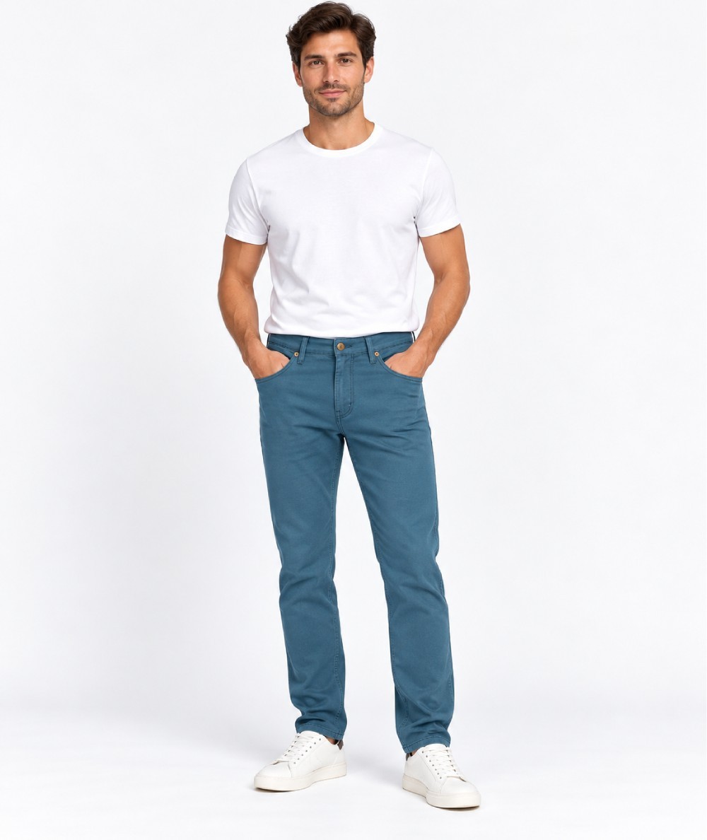 Pantalón de 5 bolsillos para hombre Roy Tiger 3672 con corte regular y tejido de algodón con elastano.