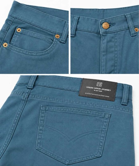 Pantalón de 5 bolsillos para hombre Roy Tiger 3672 con corte regular y tejido de algodón con elastano.
