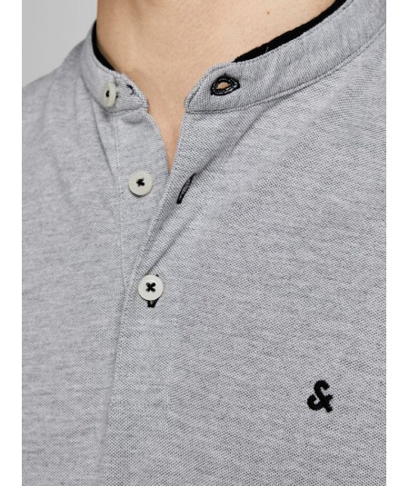 Polo Hombre Cuello Mao Henley Jaspeado 100% Algodón  12199711