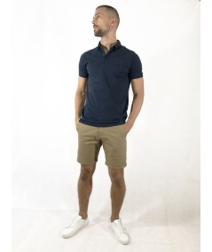 Bermuda para hombre Old Taylor 31130 tipo chino Regular Fit en algodón elástico con bajos vueltos ajustables, cómoda y perfecta