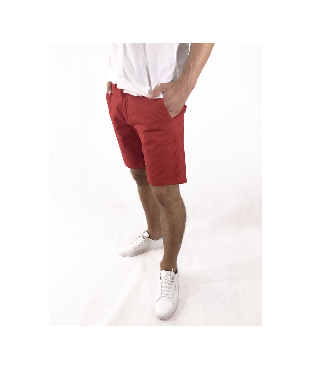 Bermuda para hombre Old Taylor 31130 tipo chino Regular Fit en algodón elástico con bajos vueltos ajustables, cómoda y perfecta