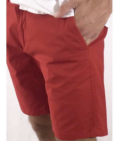 Bermuda para hombre Old Taylor 31130 tipo chino Regular Fit en algodón elástico con bajos vueltos ajustables, cómoda y perfecta