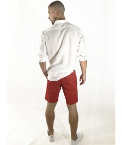 Bermuda para hombre Old Taylor 31130 tipo chino Regular Fit en algodón elástico con bajos vueltos ajustables, cómoda y perfecta