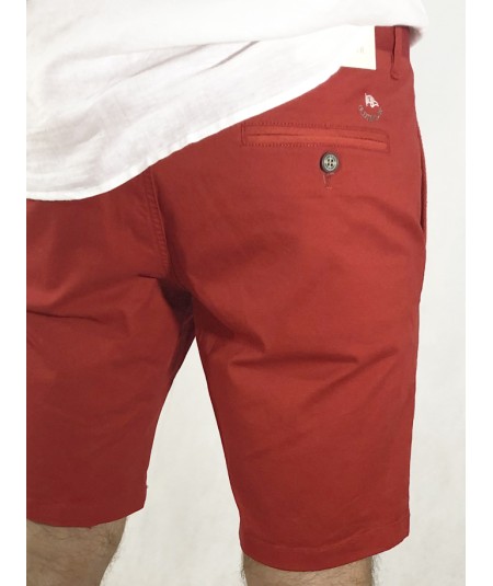 Bermuda para hombre Old Taylor 31130 tipo chino Regular Fit en algodón elástico con bajos vueltos ajustables, cómoda y perfecta